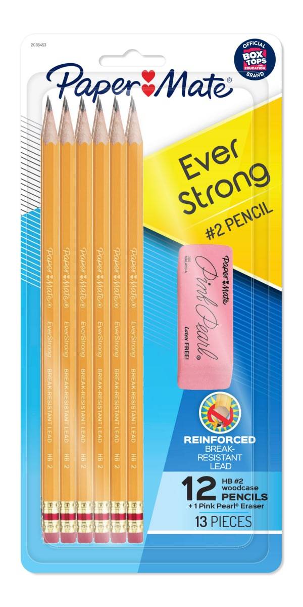Paper Mate Everstrong Pencils W/ Eraser- 12ct