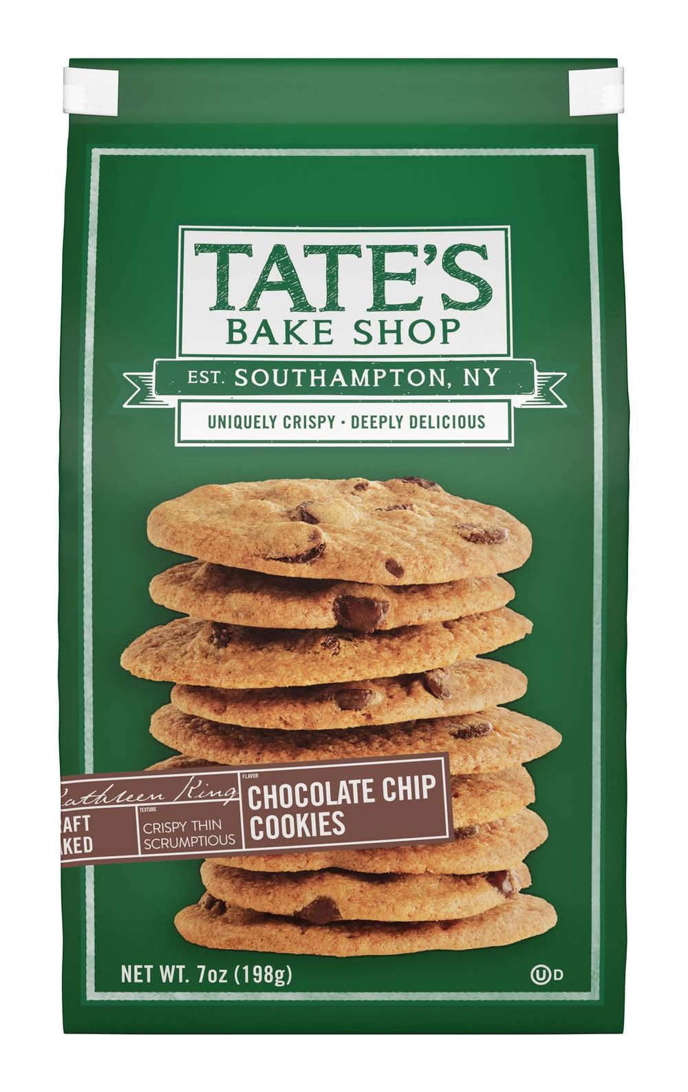 Tate's Bake Shop Crispy Thin Scrumptious Cookies, Chocolate Chip (7 oz)