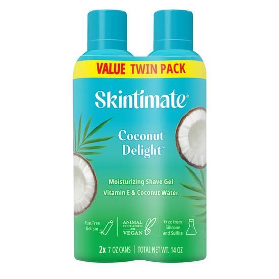 Skintimate Coconut Delight Moisturizing Shave Gel Twin pack