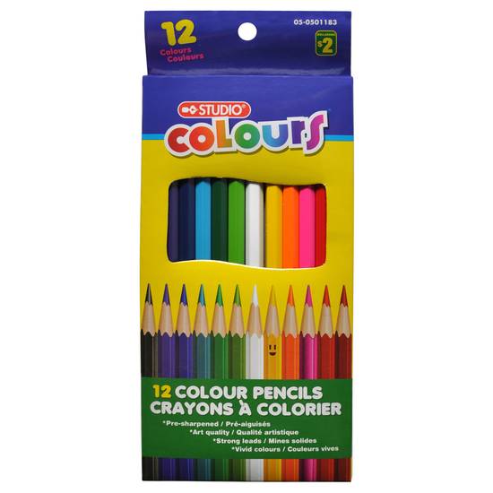 Studio Crayons à colorier (Couleurs asst.), x12 (12 pièces)