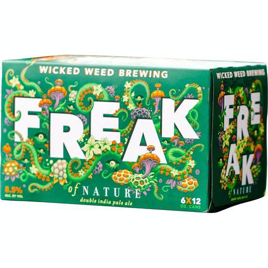 Wicked Weed Brewing Freak Of Nature Double India Pale Ale Beer (6 pack, 12 oz)