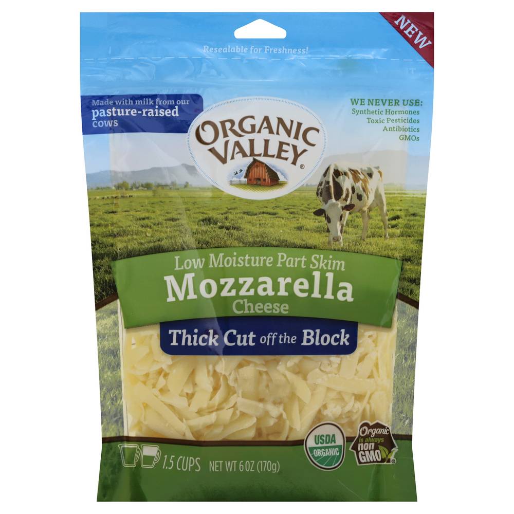 Organic Valley Thick Cut Mozzarella Cheese (6 oz)