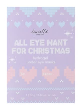Danielle Creations® Christmas Hydrogel Under Eye Masks Purple