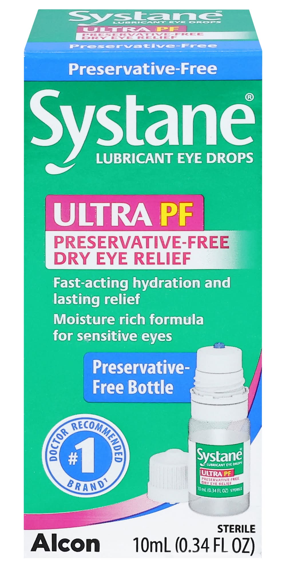 Systane Ultra Pf Preservative-Free Dry Relief Lubricant Eye Drops (0.34 fl oz)