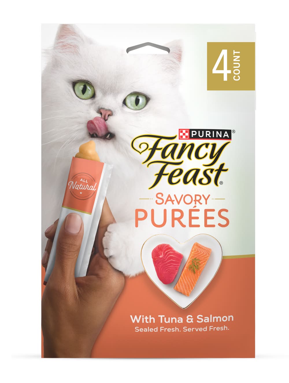 Purina Fancy Feast Savory Demi-Glace Cat Treats, Salmon-Tuna (4 x 0.35 oz)
