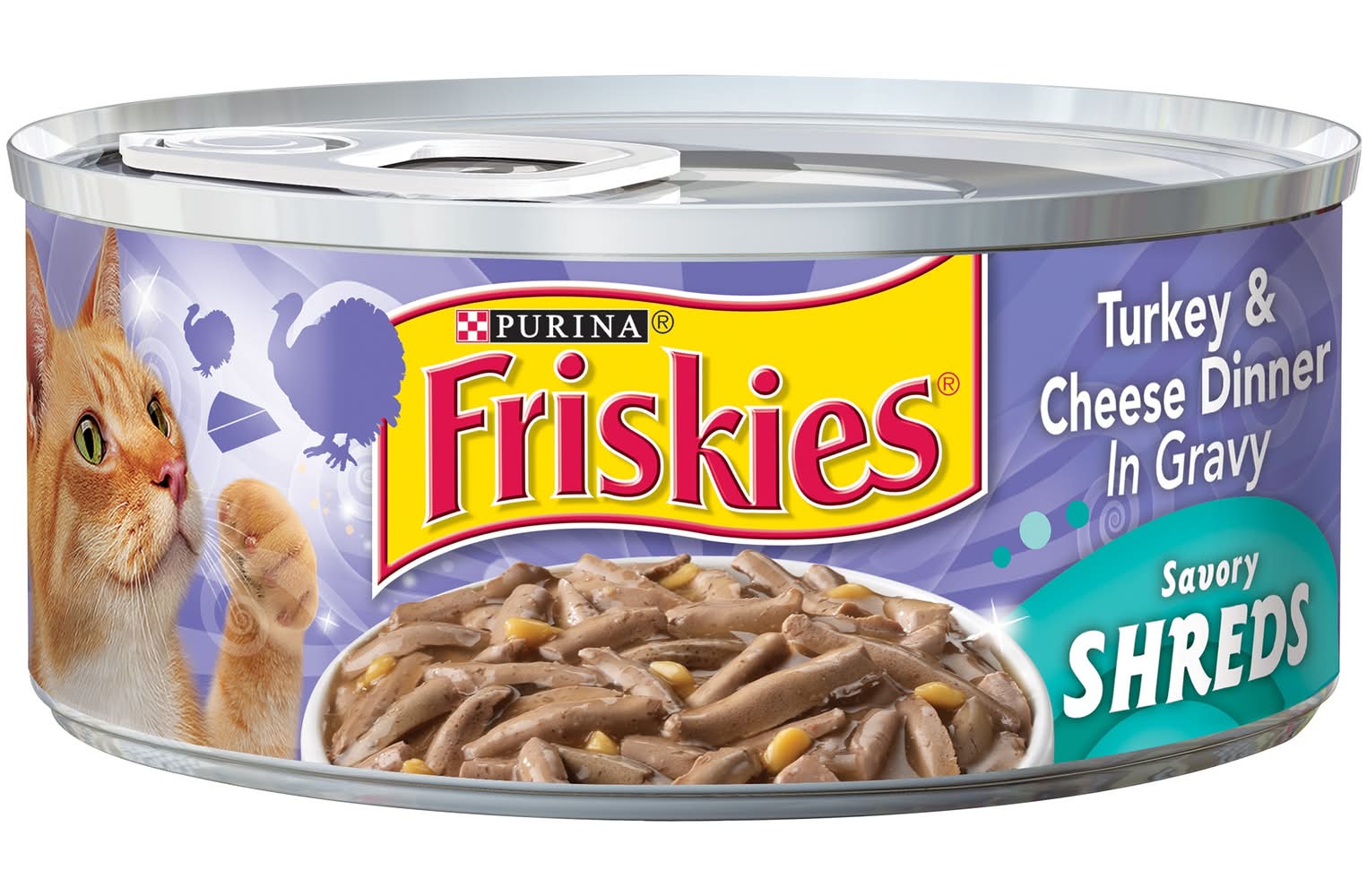 Purina Friskies Gravy Wet Cat Food Shreds Turkey and Cheese Dinner
