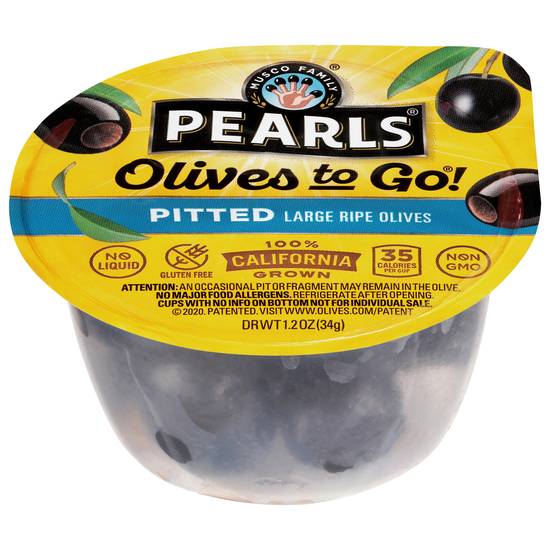 Pearls Olives-To-Go Pitted Large Black Ripe Olives (1.2oz count)