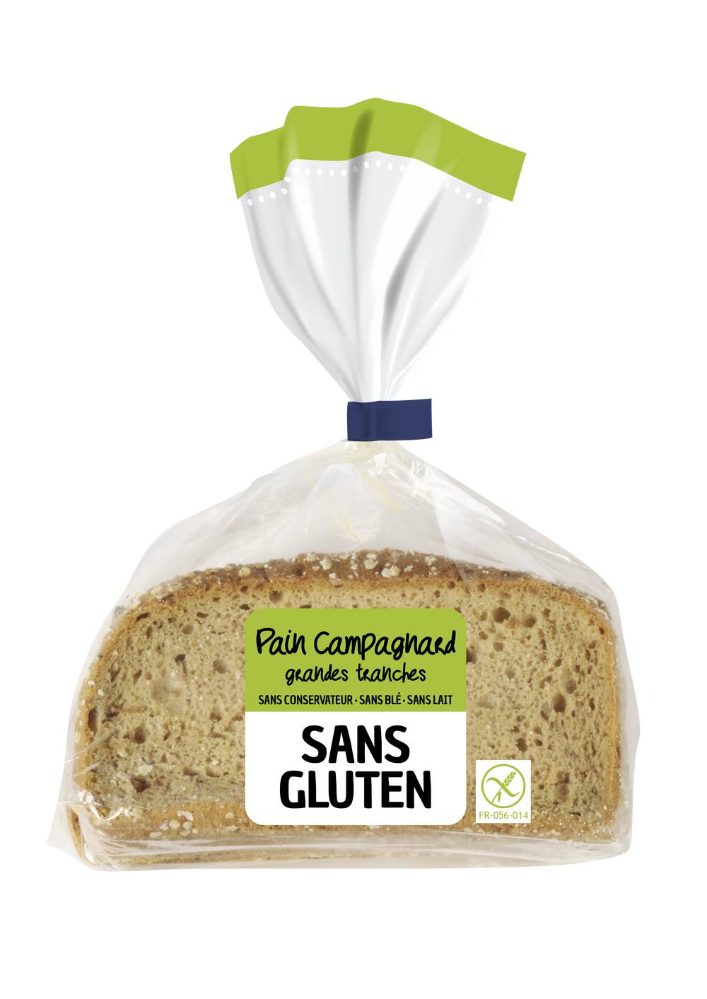 Carrefour - Pain campagnard grandes tranches sans gluten (360g)