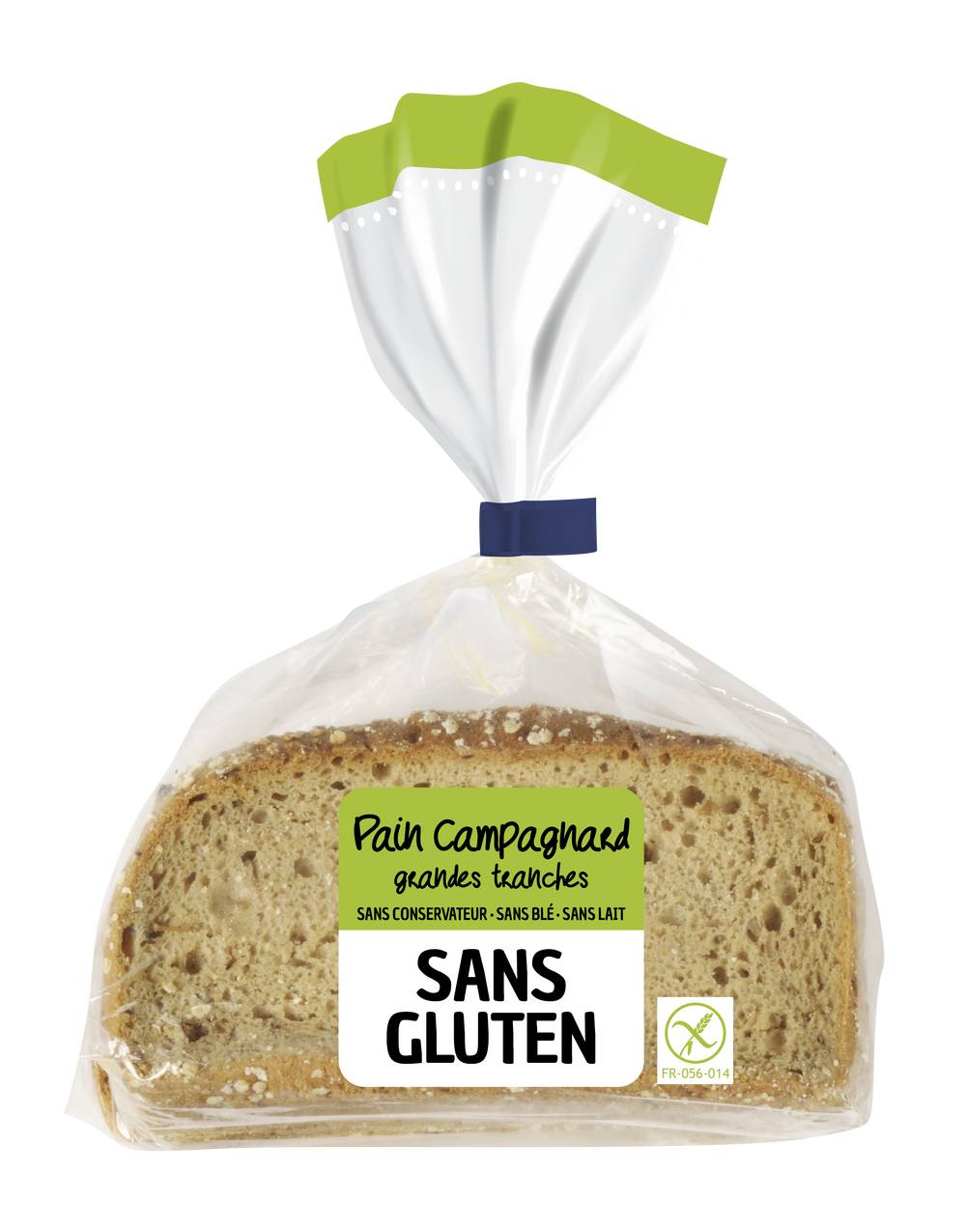 Carrefour - Pain campagnard grandes tranches sans gluten (360g)