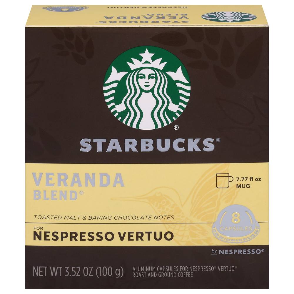 Starbucks Veranda Blend Nespresso Vertuo Coffee Capsules (3.5 oz, 8 ct)