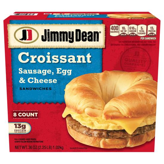 Jimmy Dean Croissant Sausage Egg & Cheese Sandwiches