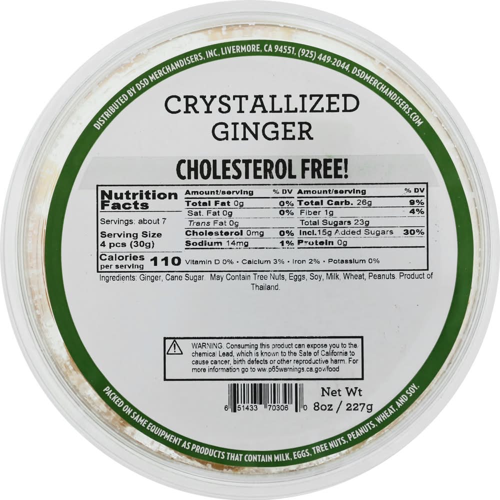 DSD Merchandisers Crystallized Ginger (8 oz)