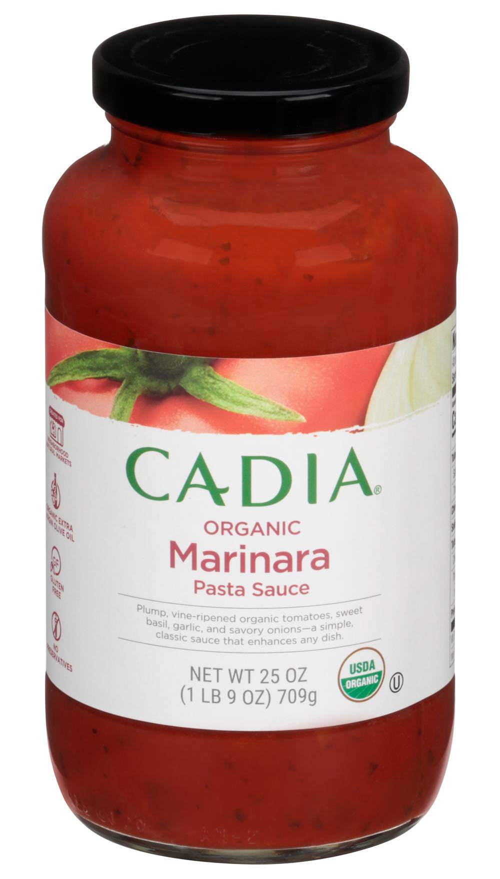 Cadia Organic Marinara Pasta Sauce, Tomato (25 oz)