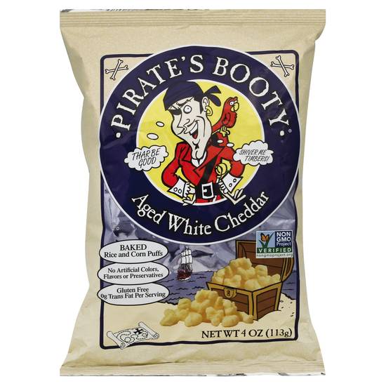 Pirate's Booty Aged White Cheddar Baked Rice & Corn Puffs (4 oz)