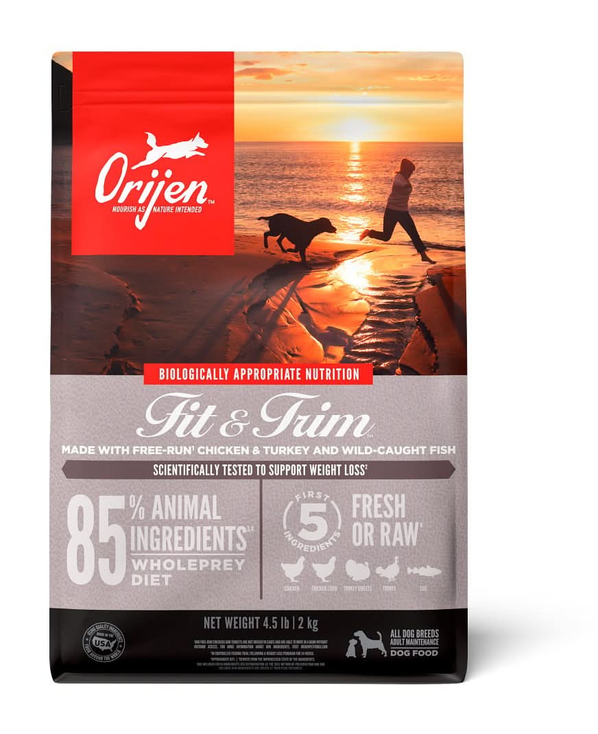 Orijen FIT & TRIM ALIMENTO NATURAL REDUCCIÓN DE PESO PARA PERRO RECETA POLLO, PAVO Y PESCADO, 2 KG