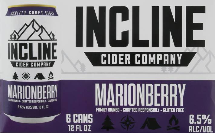 Incline Cider Company Marionberry Craft Cider (6 ct, 12 fl oz)