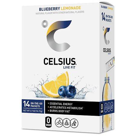 Celsius Onthe Go Powder Sticks (37.8 oz) (blueberry lemonade)