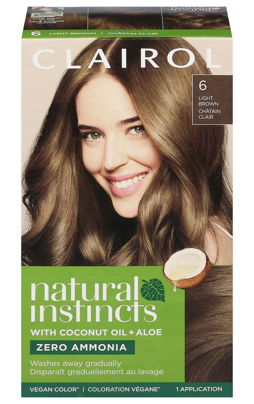 Natural Instincts Permanent Hair Color, 6 Light Brown (9.6 oz)