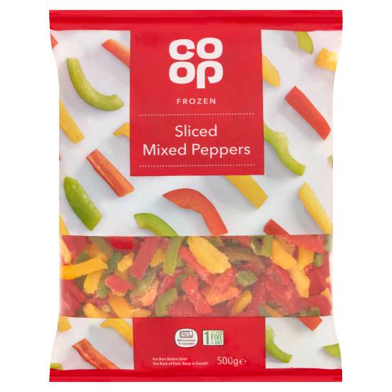 Co-Op Frozen Sliced Mixed Peppers 500g