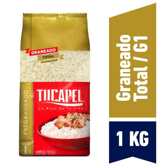 Tucapel arroz grado 1 pregraneado grano largo (bolsa 1 kg)