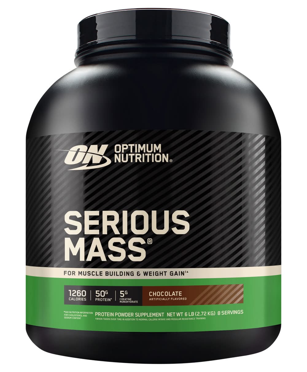 Optimum Nutrition Serious Mass Protein Powder, Chocolate (6.01 lbs)