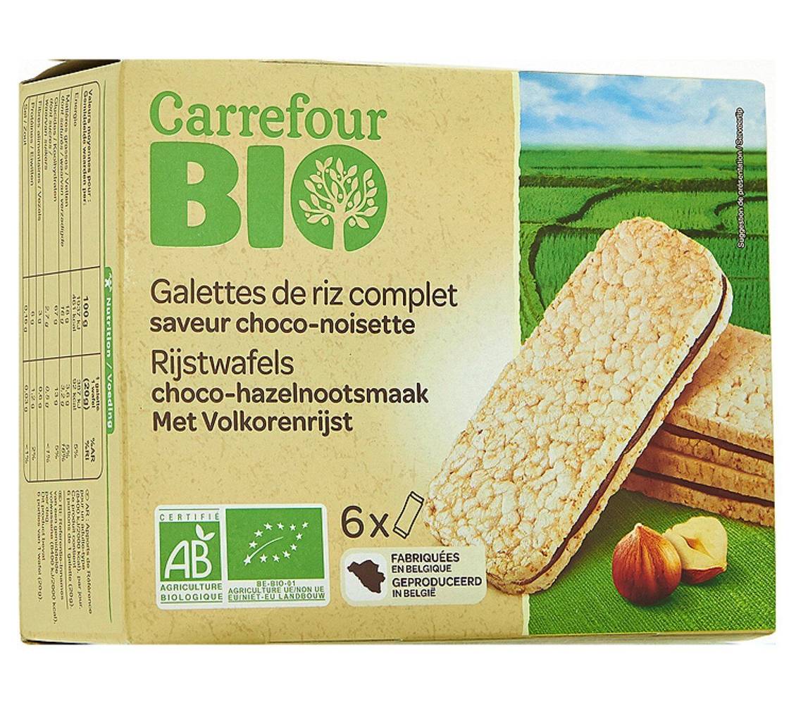 Carrefour Bio - Galette bio choco-noisettes (20g)