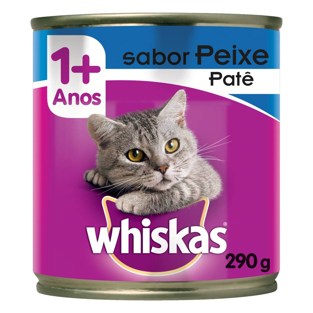 Whiskas · Ração úmida sabor peixe para gatos adultos (290 g)