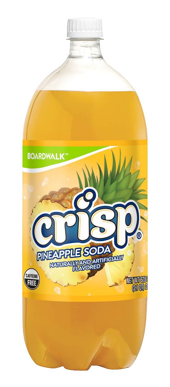 Boardwalk Crisp Soda, Pineapple (2 L)