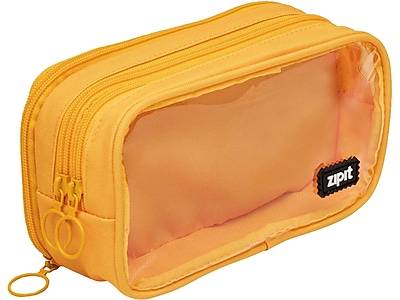 Zipit Half and Half Pencil Case Organizer (yellow)