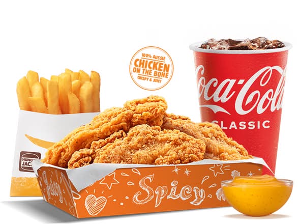 3x Jack’s Fried Chicken Ribs Value Meal Small