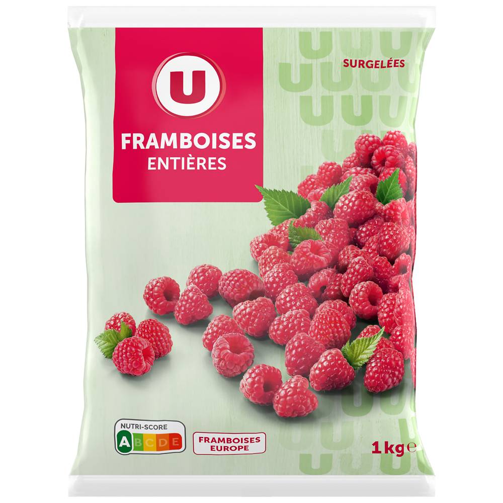 Les Produits U - Framboises entières (1kg)