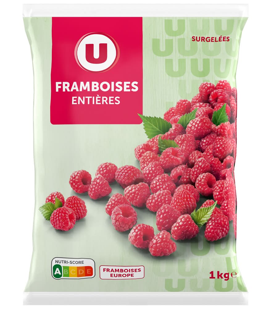 Les Produits U - Framboises entières (1kg)