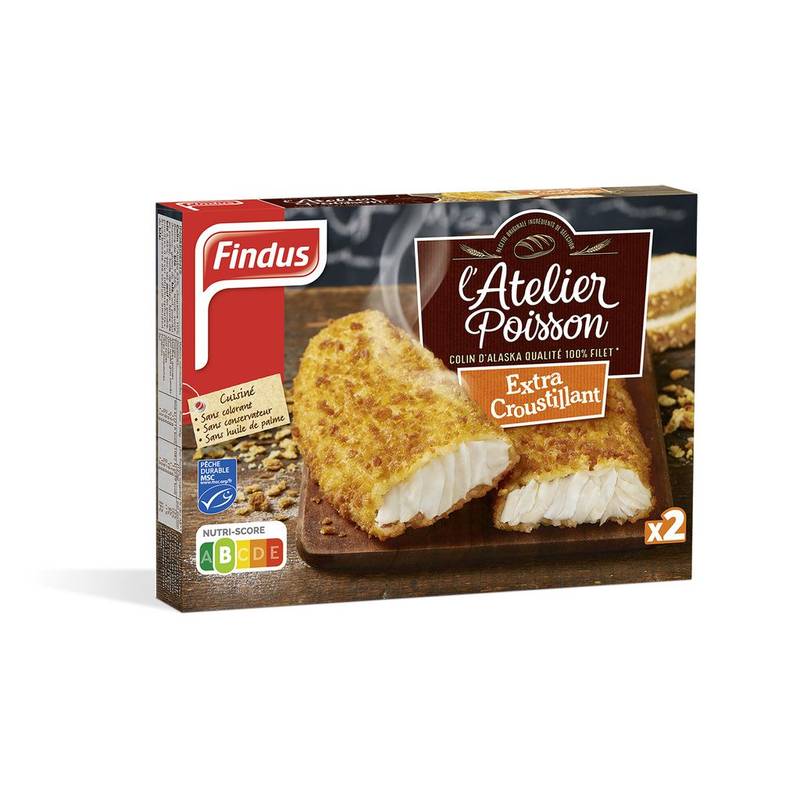 Findus - L'atelier poisson colin d'alaska extra croustillant (2 pieces) (250g)