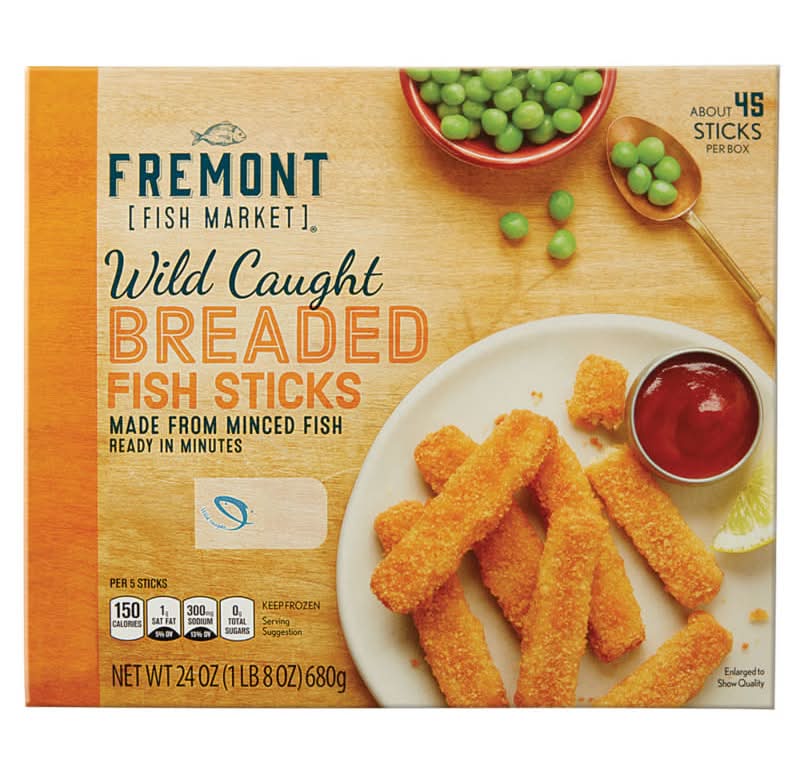 Fremont Fish Market Wild Caught Breaded Fish Sticks (24 oz, 45 ct)