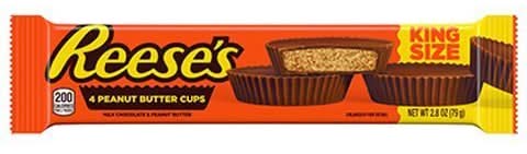 Reese's Milk Chocolate & Peanut Butter Cups Candy (2.8 oz, 4 ct)