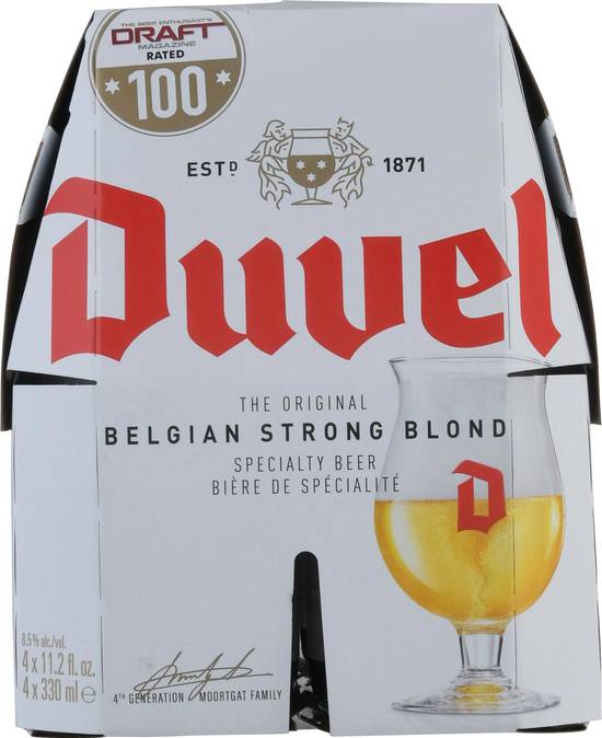 Duvel Belgian Strong Blond Ale Beer (4 ct, 11.2 fl oz)