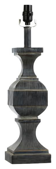 Blue Pillar Table Lamp Base, 22"
