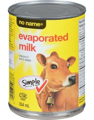 No name lait évaporé - evaporated milk (354 ml)