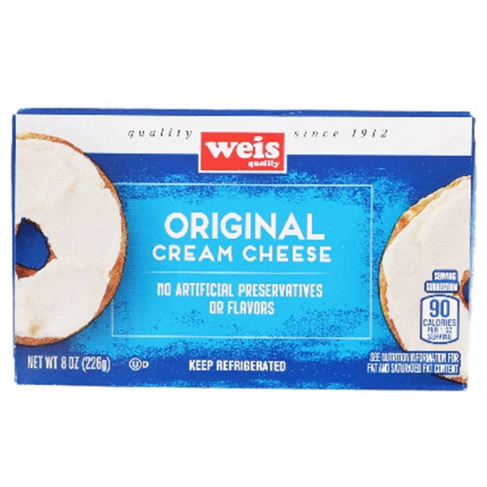 Weis Cream Cheese Smooth and Creamy Original Bar (8 oz)