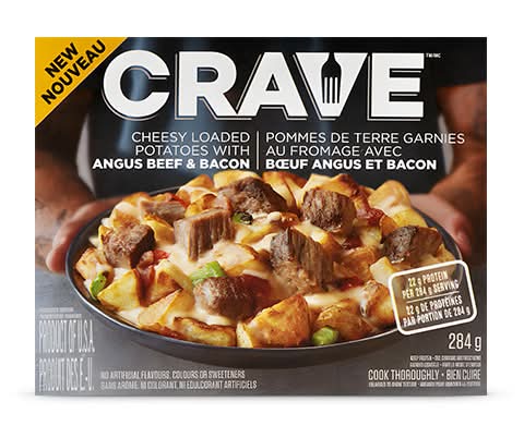 Crave Cheesy Loaded Potatoes Frozen Meal, Angus Beef & Bacon (284 g)