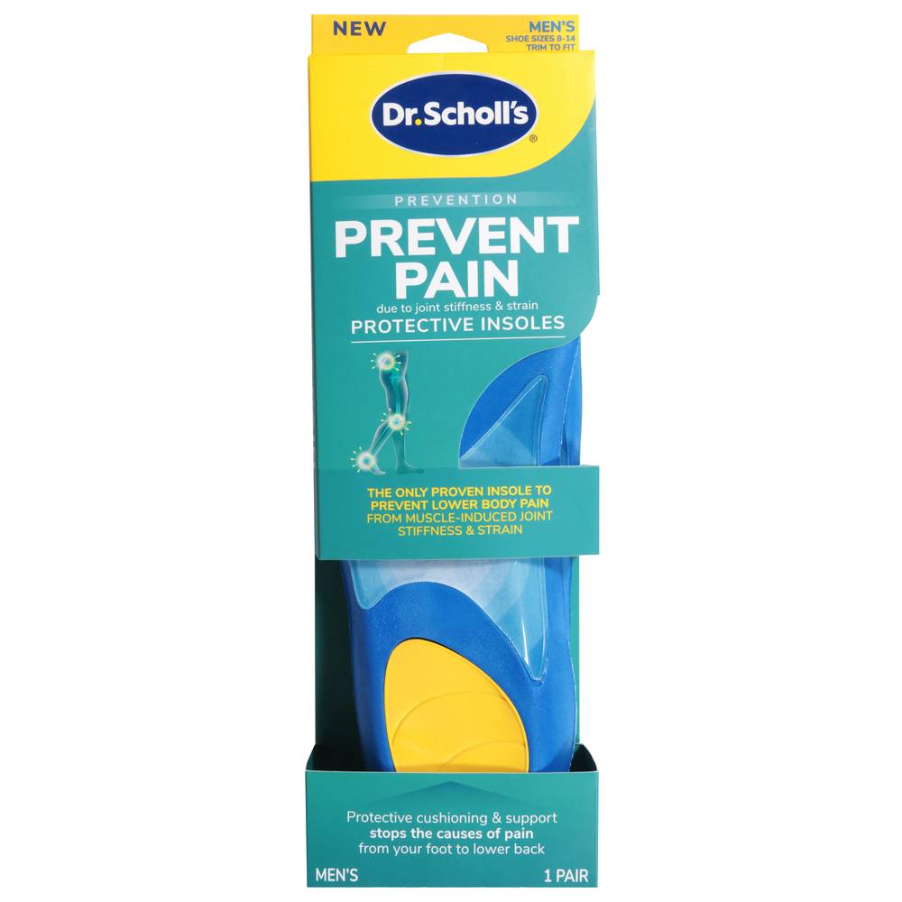 Dr. Scholl's Men's Prevent Pain Protective Insoles, Size 8-14