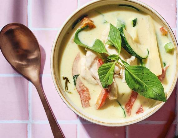 🐓Curry Vert Poulet 🐓 - servi avec du riz