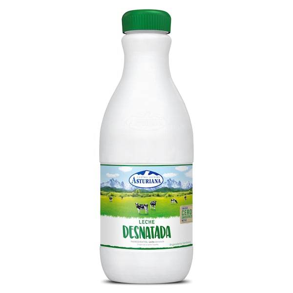 Leche desnatada Central Lechera Asturiana botella 1.5 l