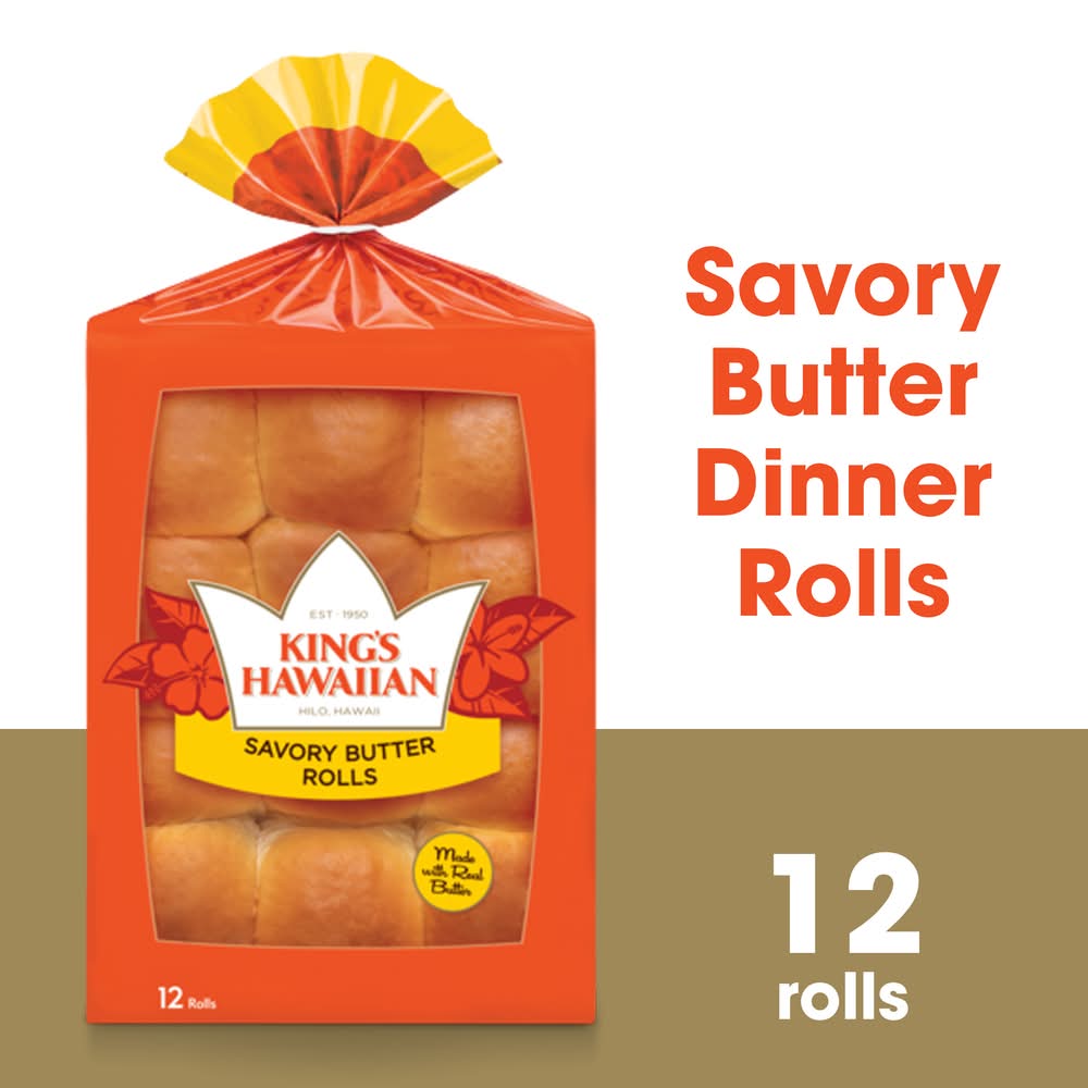 King's Hawaiian Savory Butter Rolls (12 oz, 12 ct)
