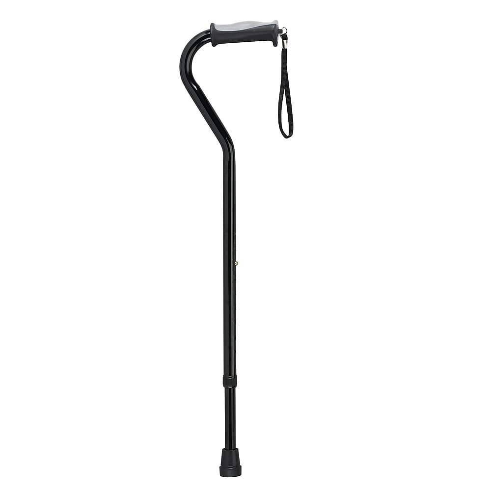 Drive Medical Adjustable Offset Handle Cane Black