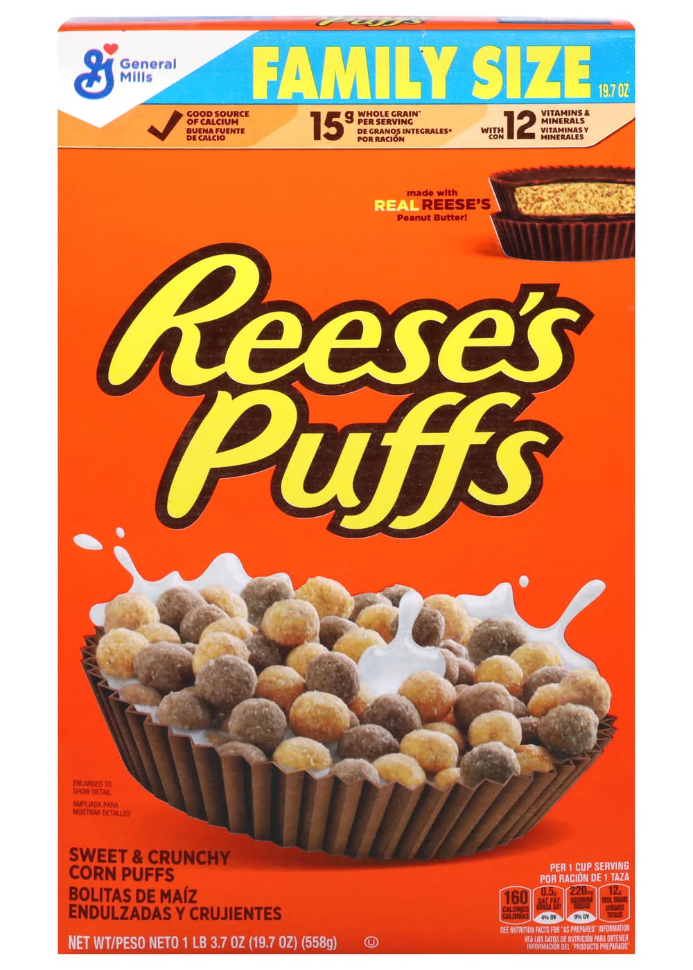 Reese's Family Size Sweet & Crunchy Corn Cereal (19.7 oz)