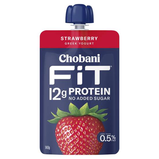 Chobani Fit Strawberry Greek Yoghurt Pouch 140g