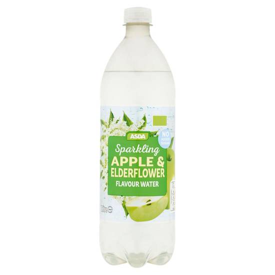 Asda Sparkling Apple & Elderflower Flavour Water 1 Litre