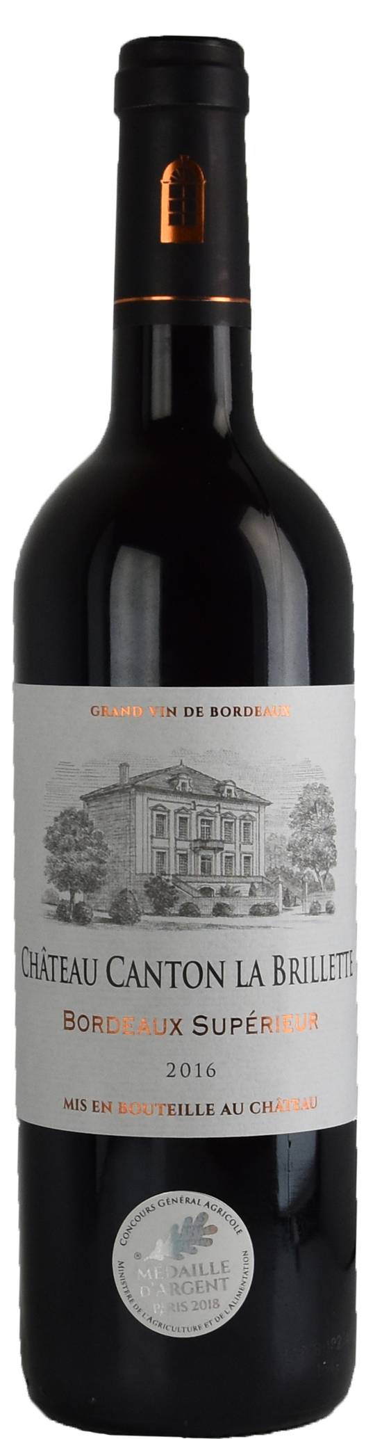 Château Canton La Brillette - Bordeaux supérieur vin rouge 2016