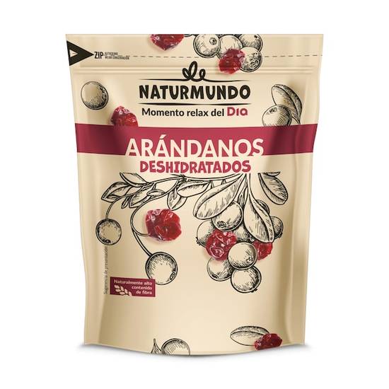 Arándanos rojos deshidratados Naturmundo bolsa 150 g